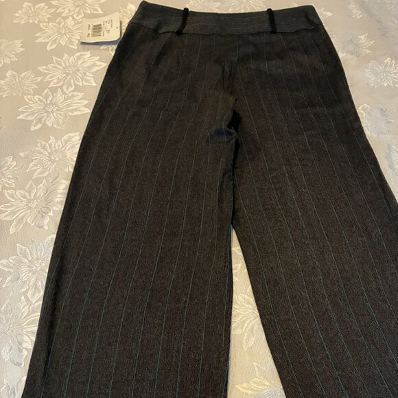 Hanna & Gracie Size 8 Teal/Black Stripe Pants - Picture 14 of 16